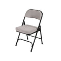 Foldable Grey Fabric Chair with Metal Frame