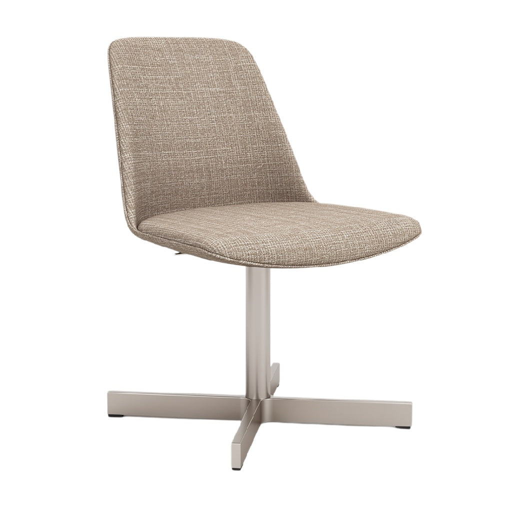 Modern Upholstered Dining Chair with Metal Base